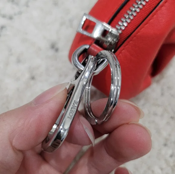 Loewe Red Leather Elephant Coin Case